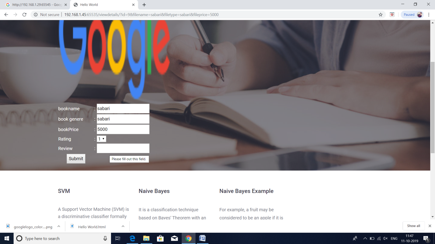 SENTIMENTAL ANALYSIS OF BOOK REVIEWS USING UNSUPERVISED SEMANTIC ORIENTATION AND SUPERVISED MACHINE LEARNING APPROACHES