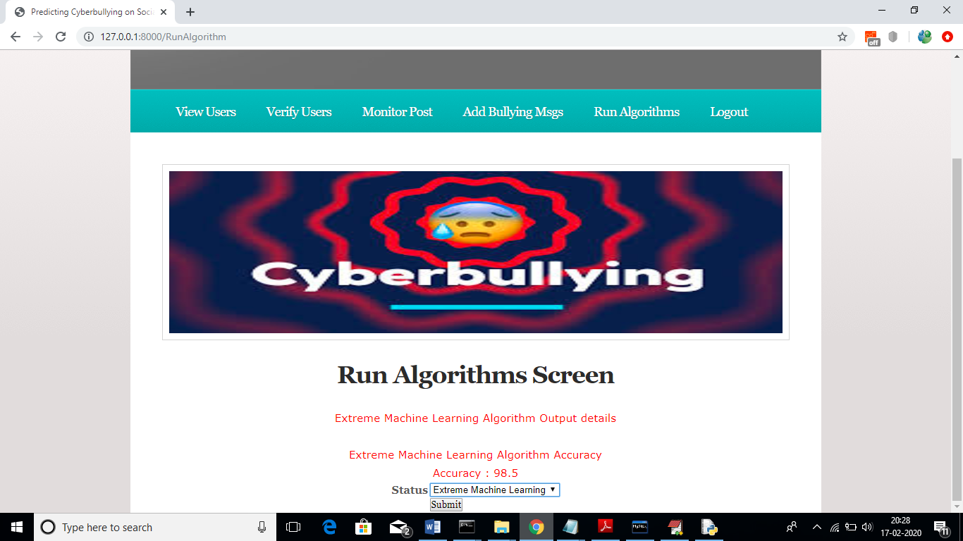 PREDICTING CYBERBULLYING ON SOCIAL MEDIA IN THE BIG DATA